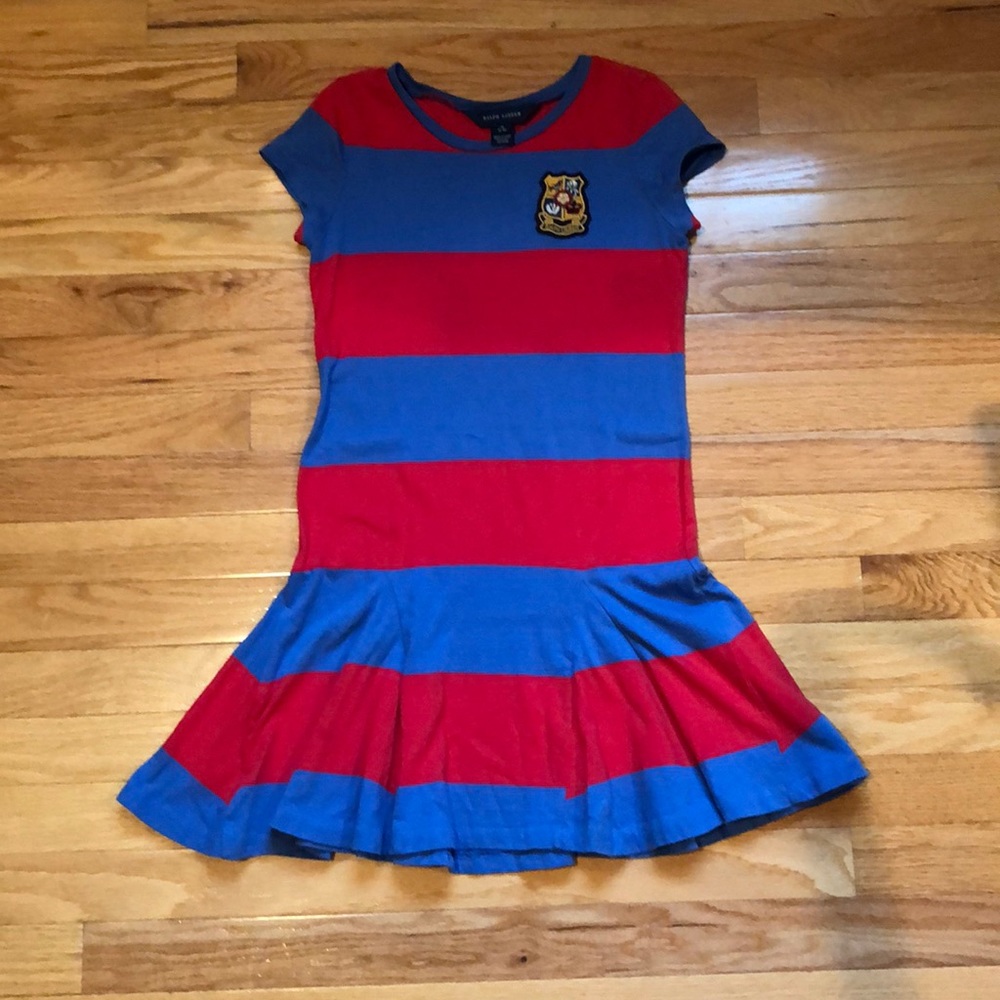 Red and blue girls Ralph Lauren dress